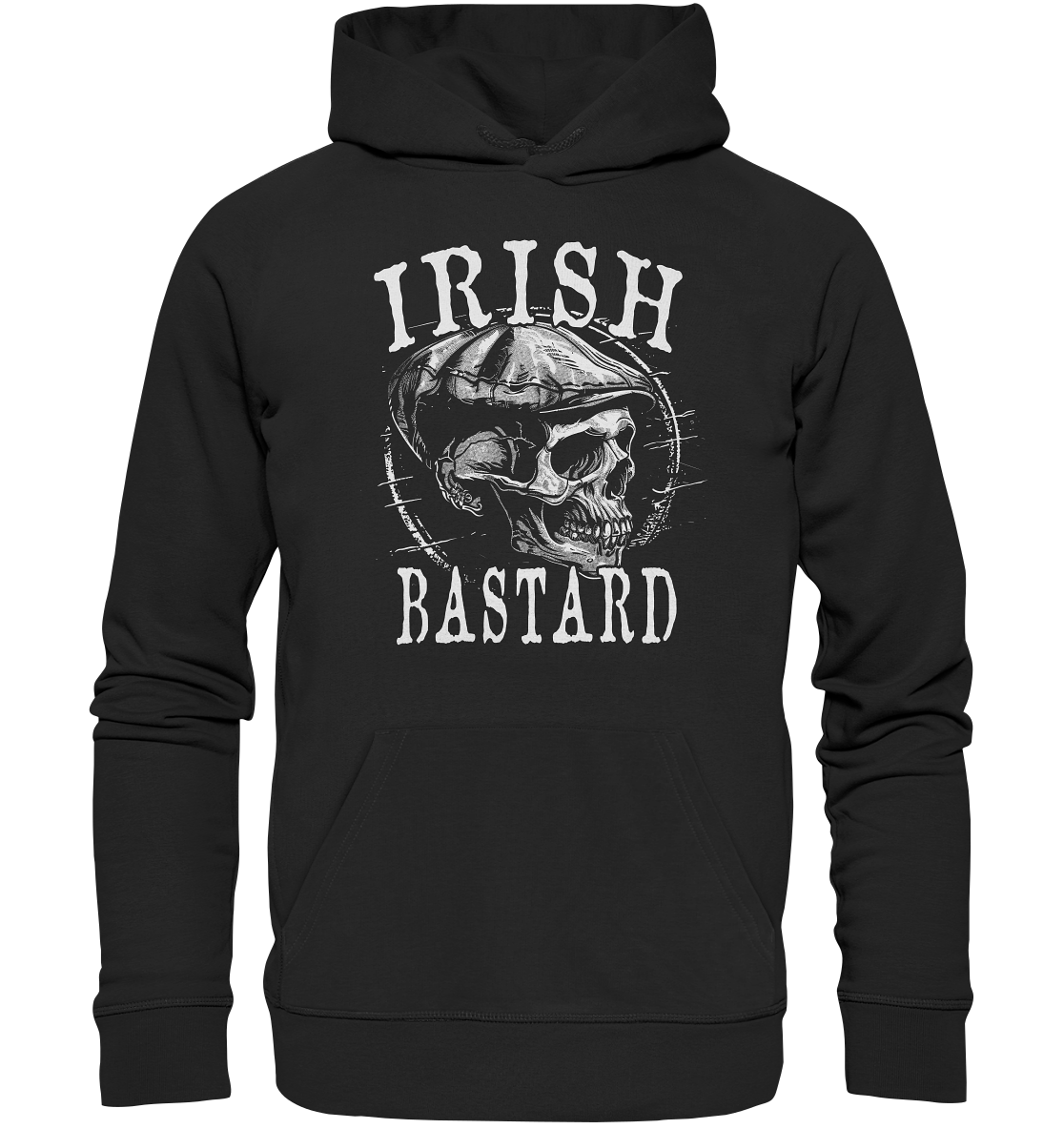 Irish Bastard "Flatcap-Skull I" - Organic Hoodie