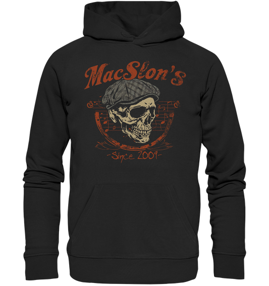 MacSlon's "Since 2009 / Flatcap-Skull I" - Organic Hoodie