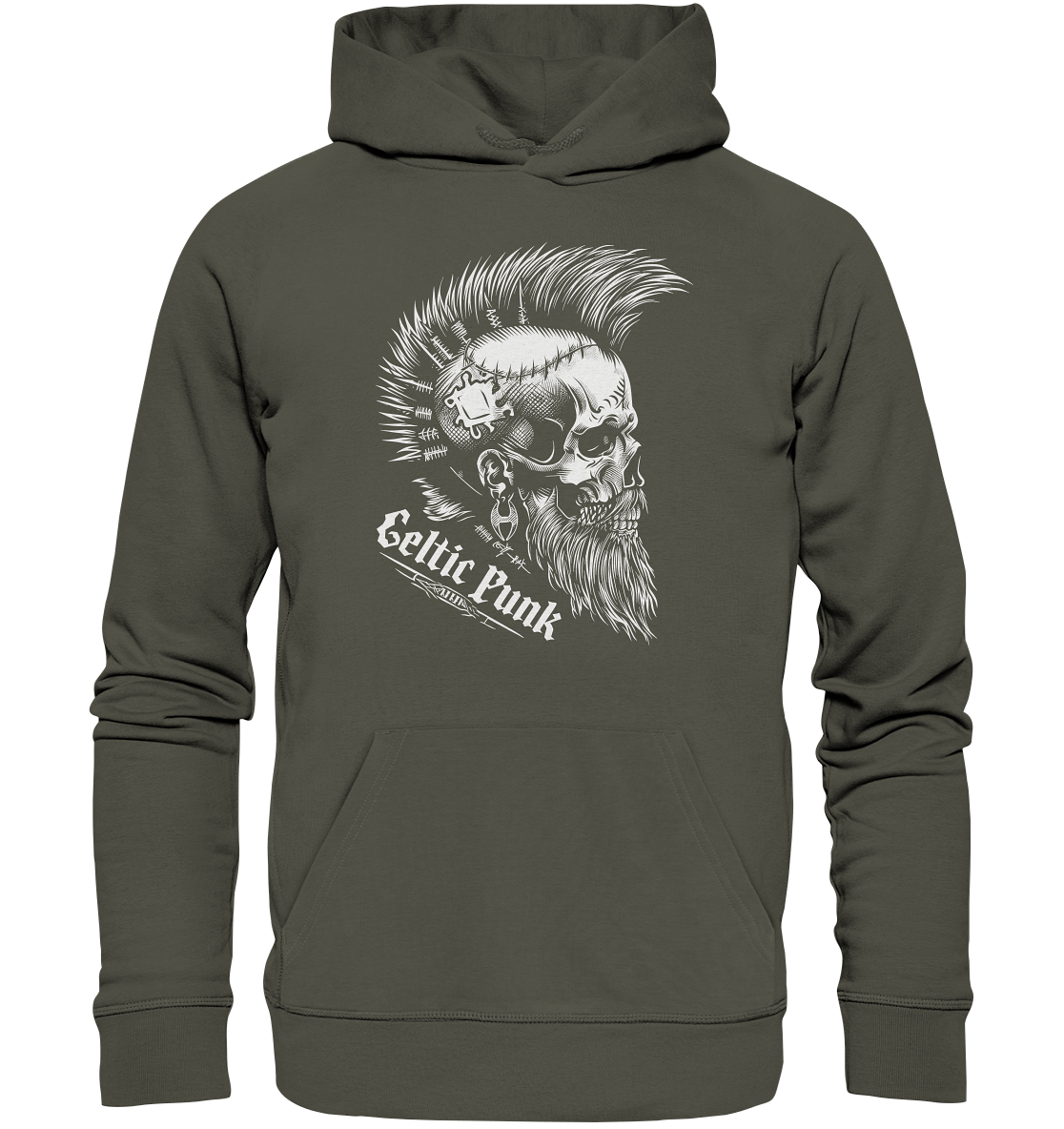 Celtic Punk "Skull" - Organic Hoodie