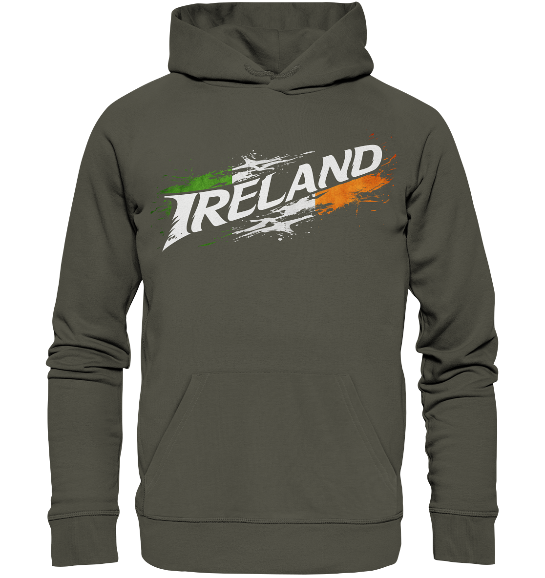 Ireland "Flag Splatter I"  - Organic Hoodie