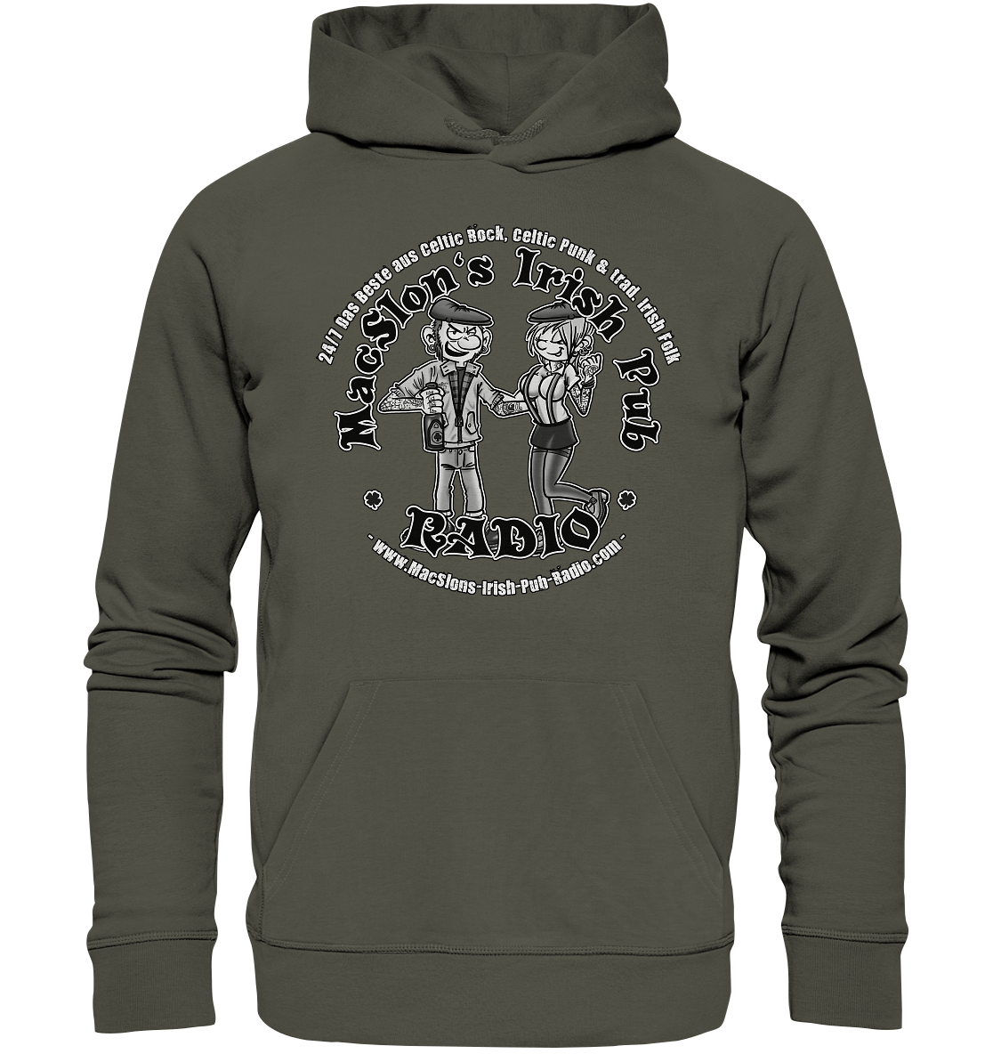 MacSlon's Radio "24/7 - Punk Couple" - Organic Hoodie