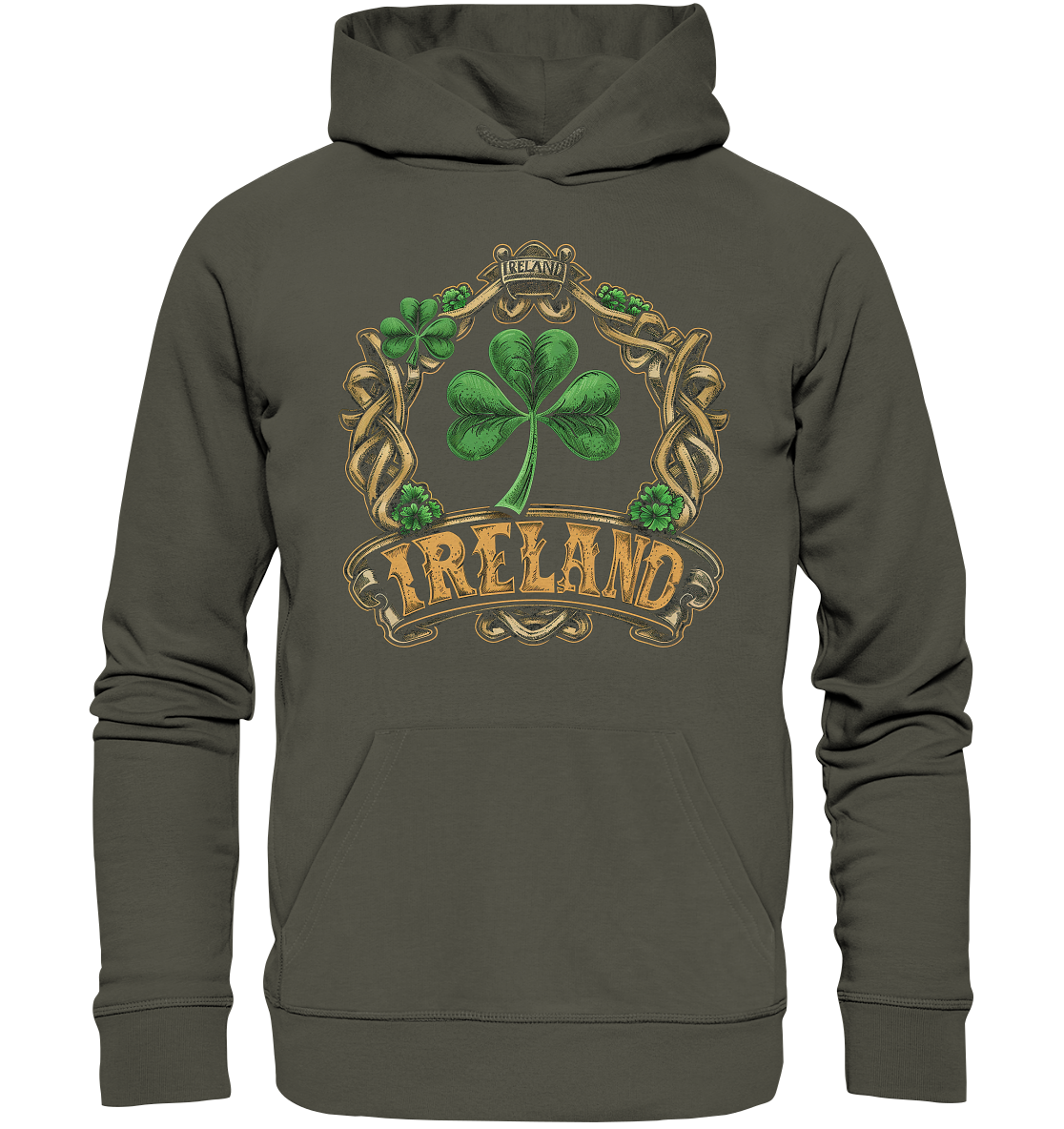 Ireland "Shamrock / Crest III" - Organic Hoodie