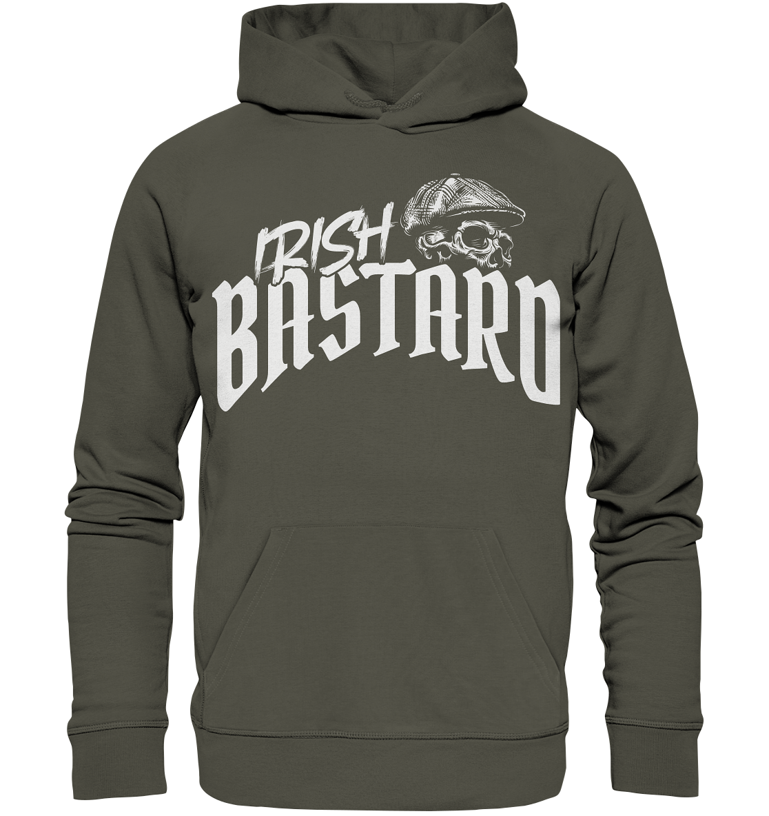 Irish Bastard "Flatcap-Skull V" - Organic Hoodie