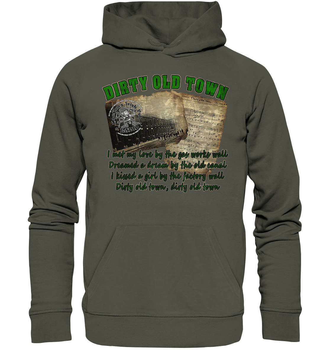 MacSlon's "Dirty Old Town I"  - Organic Hoodie