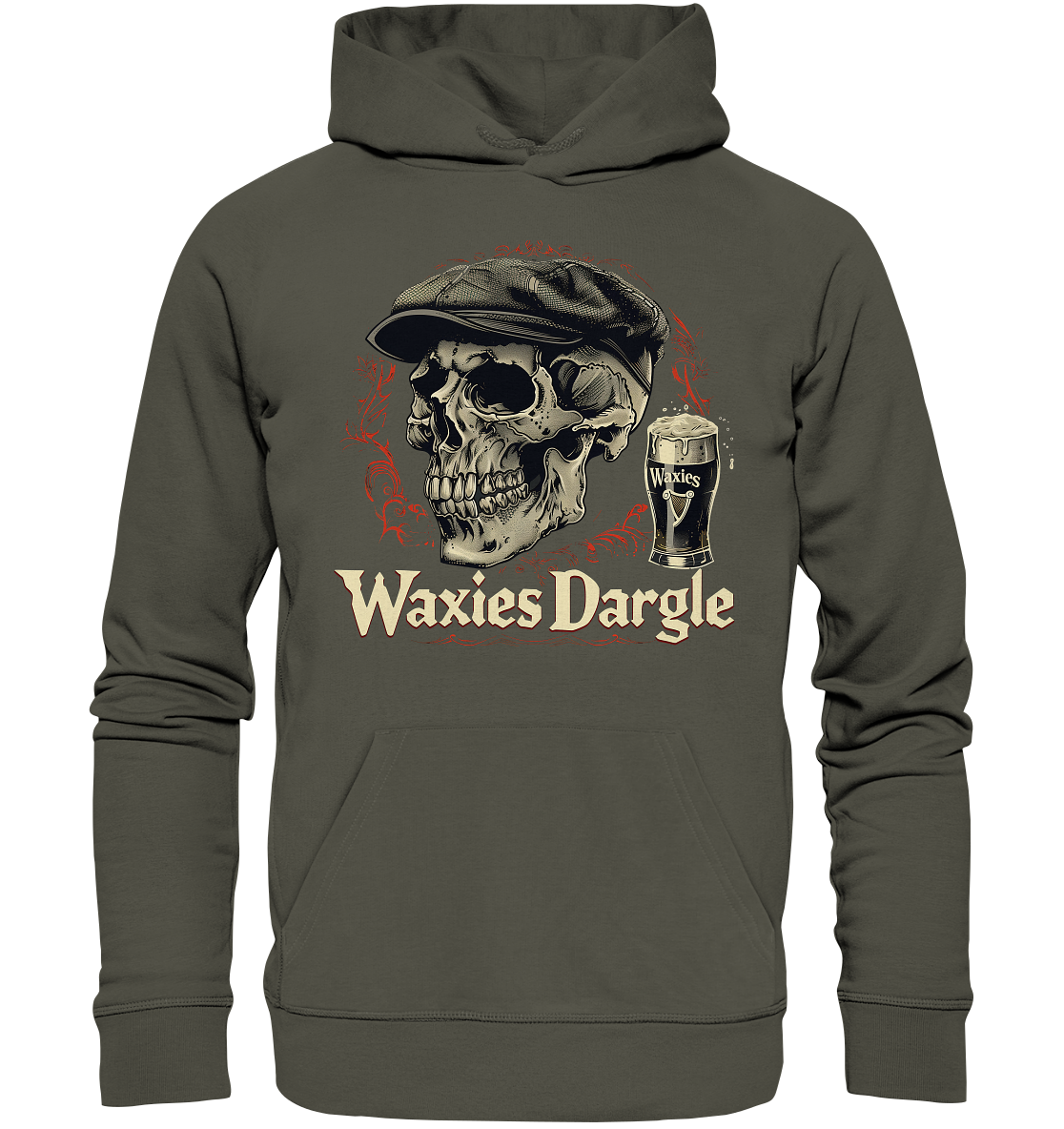 Waxies Dargle "Flatcap / Skull I"  - Organic Hoodie