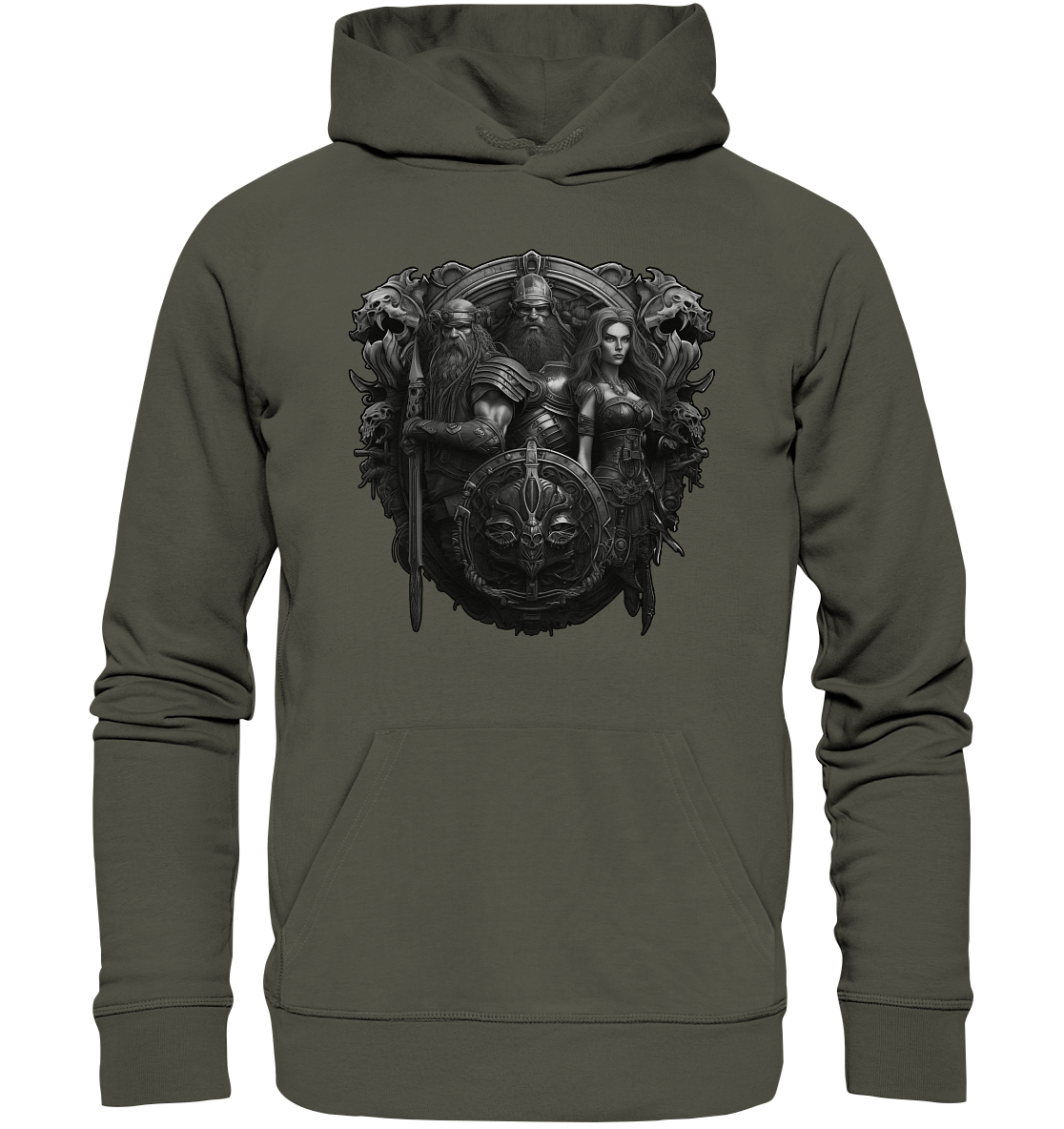 Celtic Warrior "Shield II" - Organic Hoodie