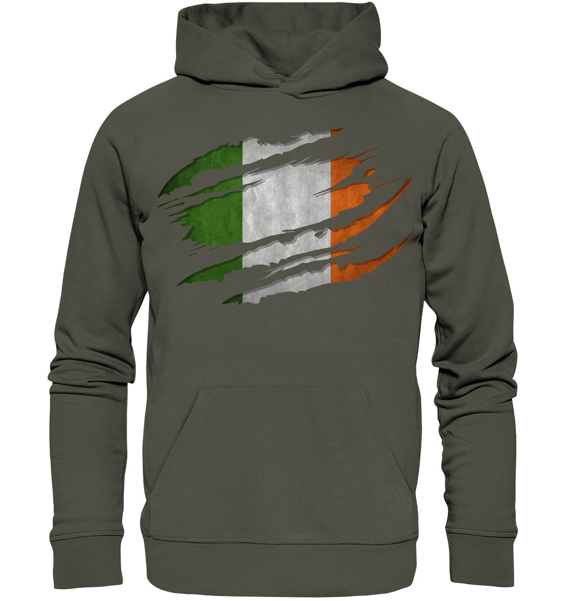 Ireland "Flag Scratch" - Organic Hoodie