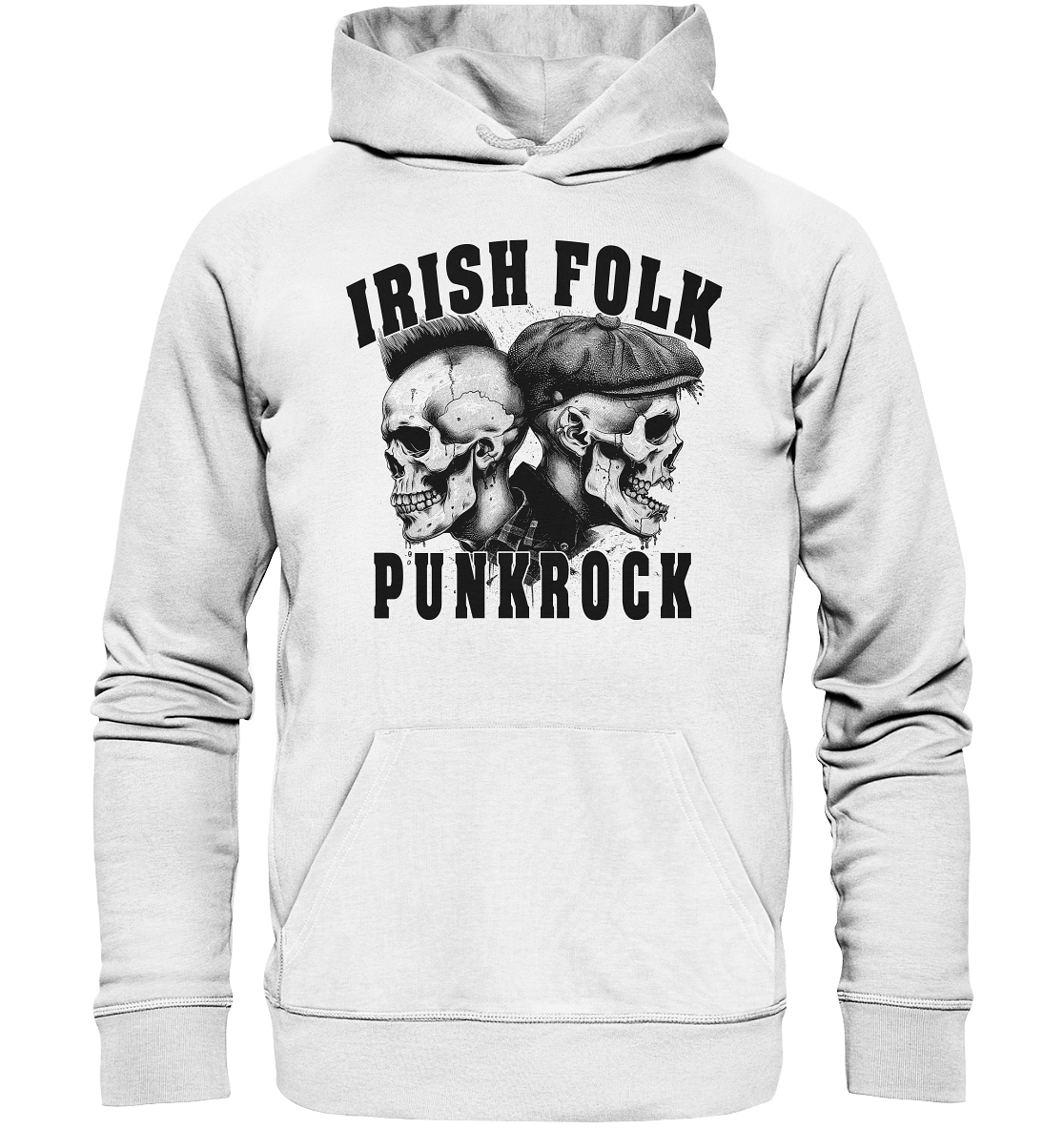 Irish Folk "Punkrock / Skulls" - Organic Hoodie