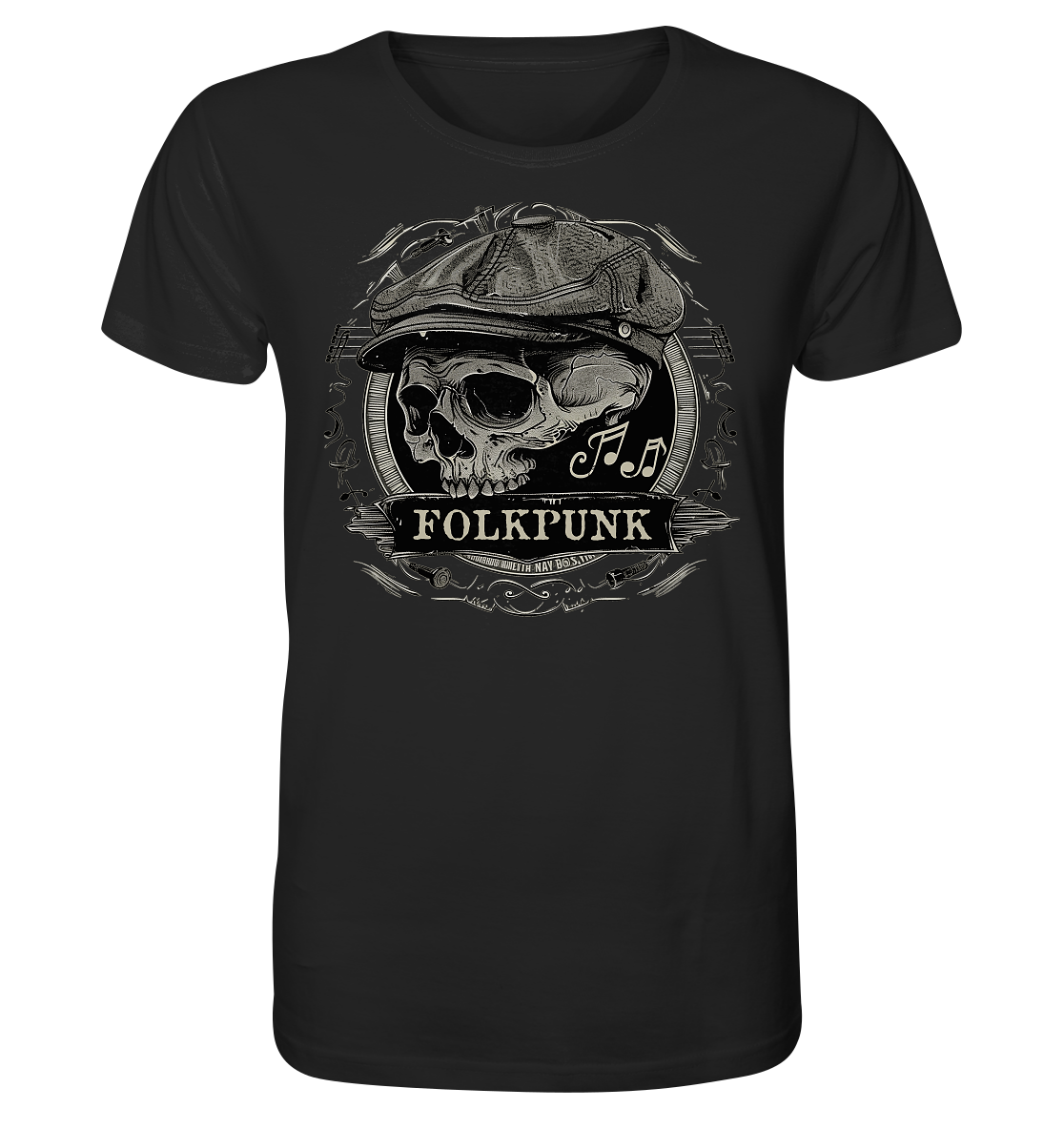 Folkpunk "Flatcap-Skull II"  - Organic Shirt