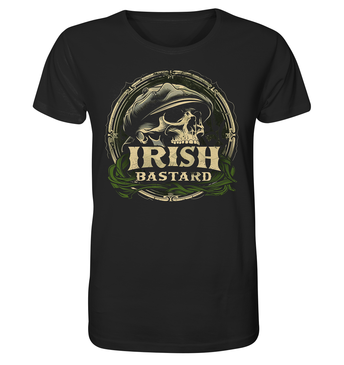 Irish Bastard "Flatcap-Skull VI" - Organic Shirt