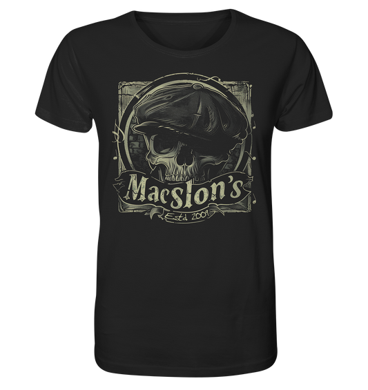 MacSlon's "Estd. 2009 / Flatcap-Skull XI" - Organic Shirt