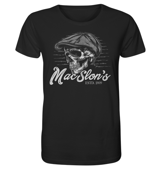 MacSlon's "Estd. 2009 / Flatcap-Skull III" - Organic Shirt