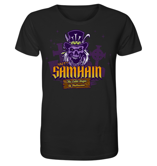 Happy Samhain "The Celtic Origin Of Halloween" - Organic Shirt