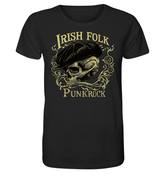 Irish Folk Punkrock "Flatcap-Skull I" - Organic Shirt