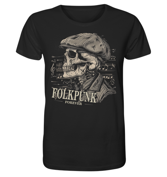 Folkpunk "Forever / Flatcap-Skull I" - Organic Shirt