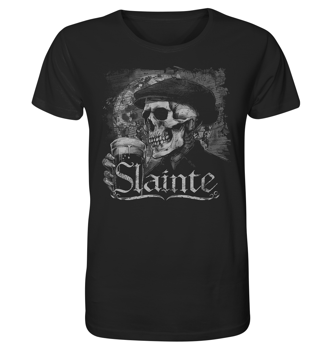 Slainte "Flatcap-Skull I" - Organic Shirt