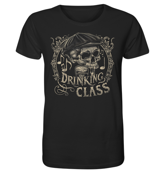 Drinking Class "Flatcap-Skull I"  - Organic Shirt