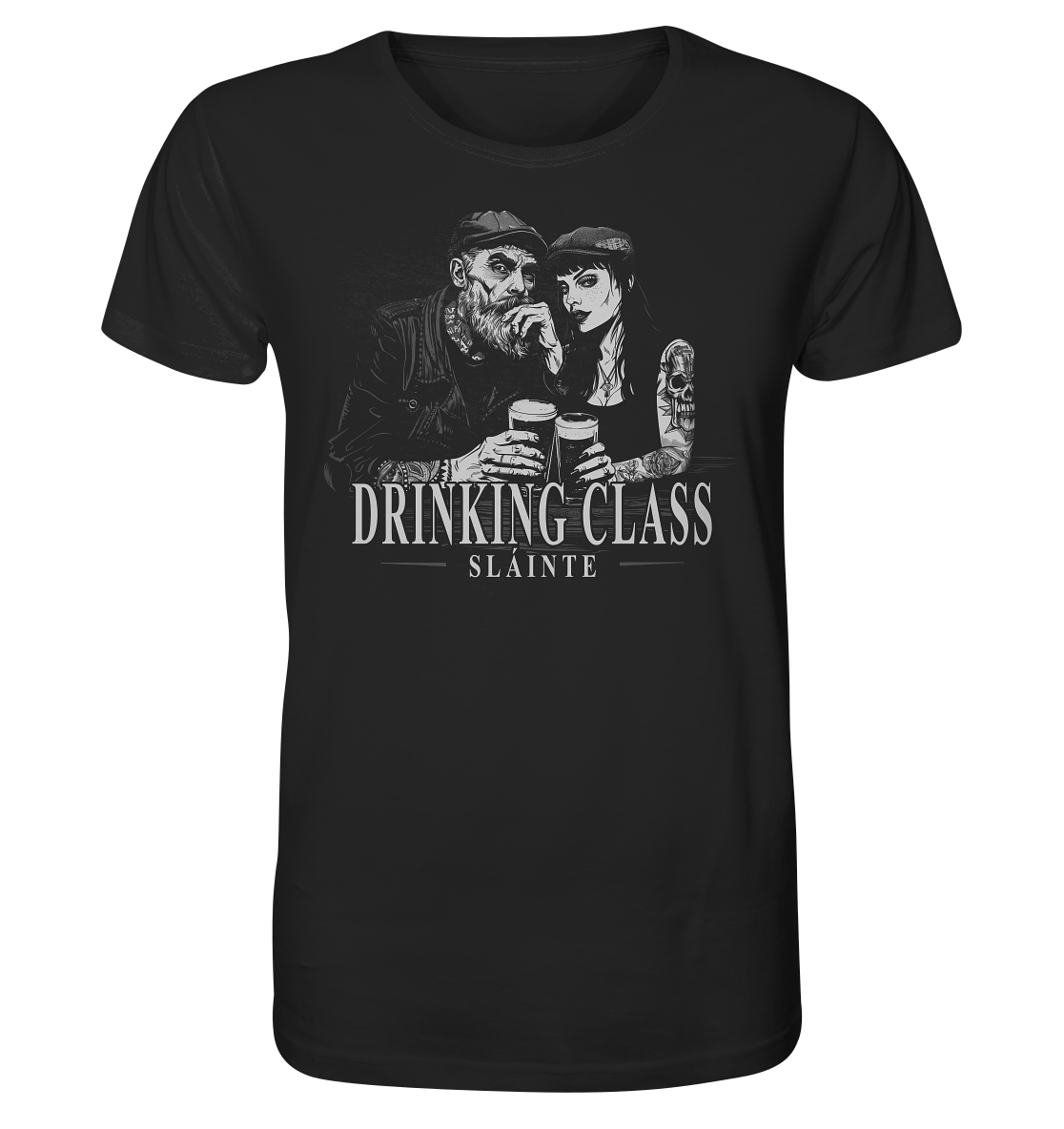 Drinking Class "Sláinte / Irish Pub Couple I" - Organic Shirt