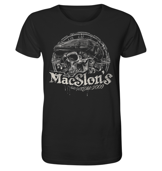 MacSlon's "Estd. 2009 / Flatcap-Skull X"  - Organic Shirt