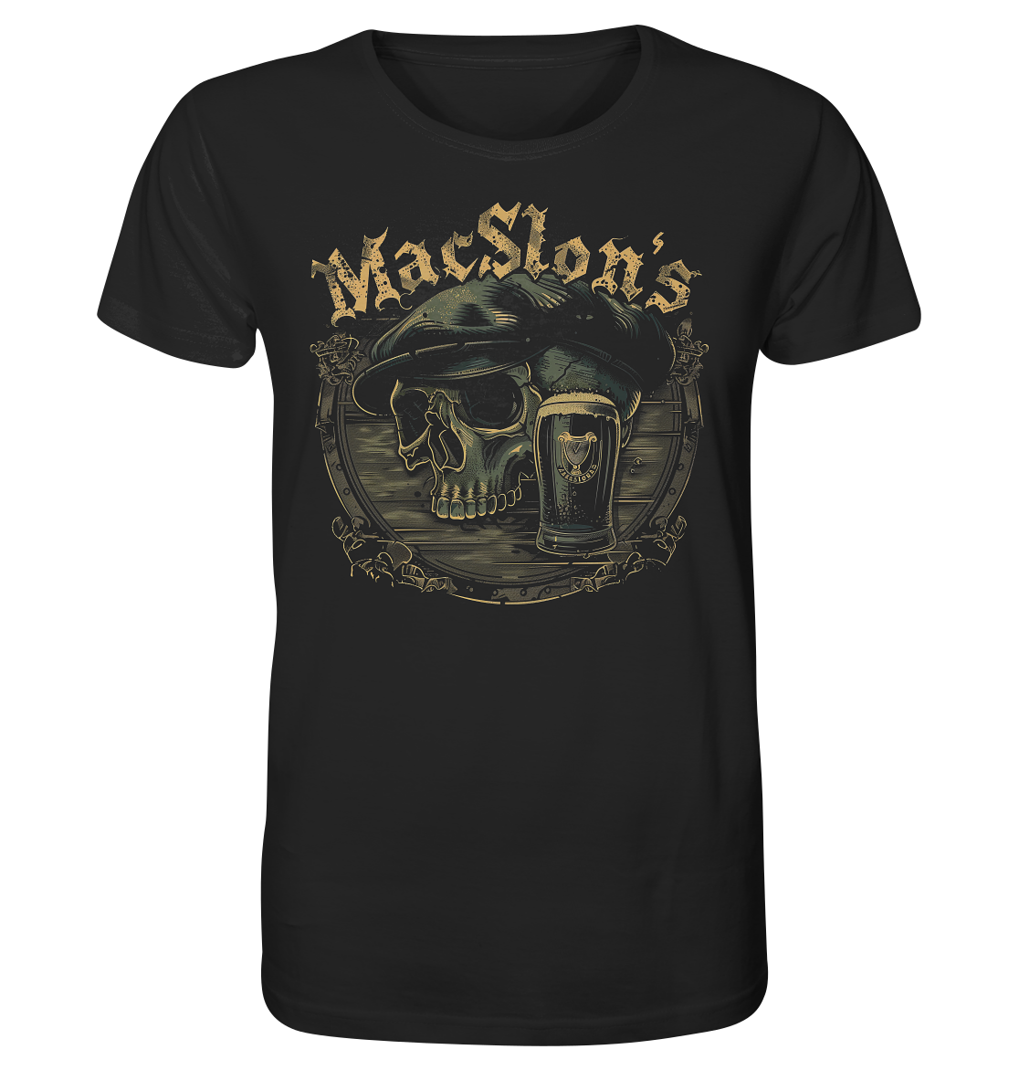 MacSlon's "Flatcap-Skull III"  - Organic Shirt