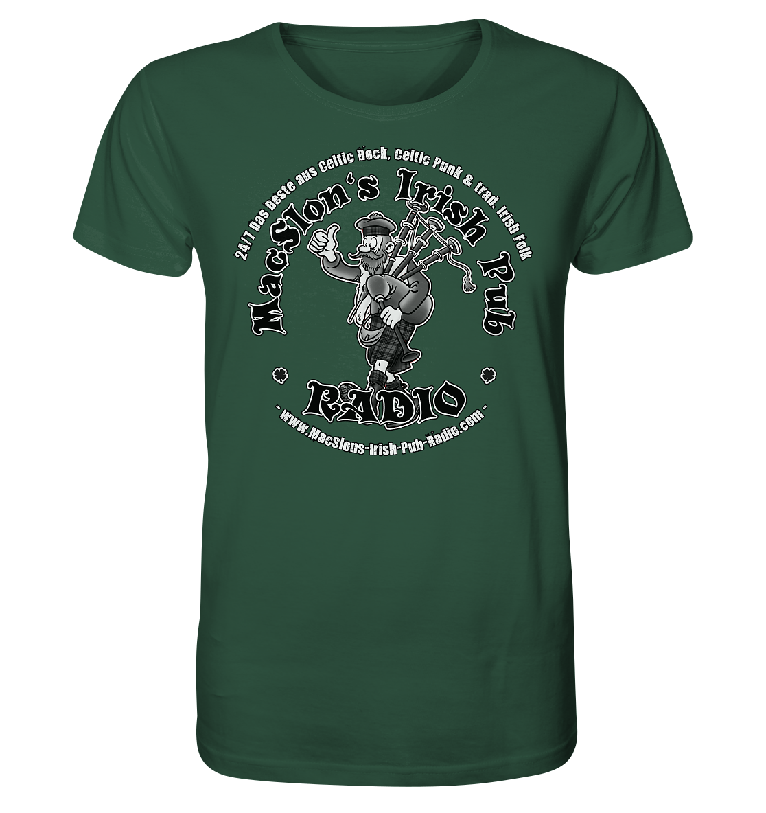 MacSlon's Radio "24/7 - Scotsman Logo" - Organic Shirt