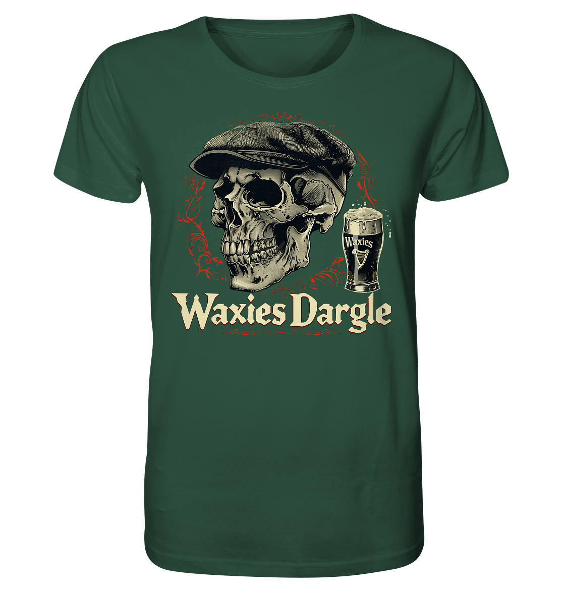 Waxies Dargle "Flatcap / Skull I"  - Organic Shirt