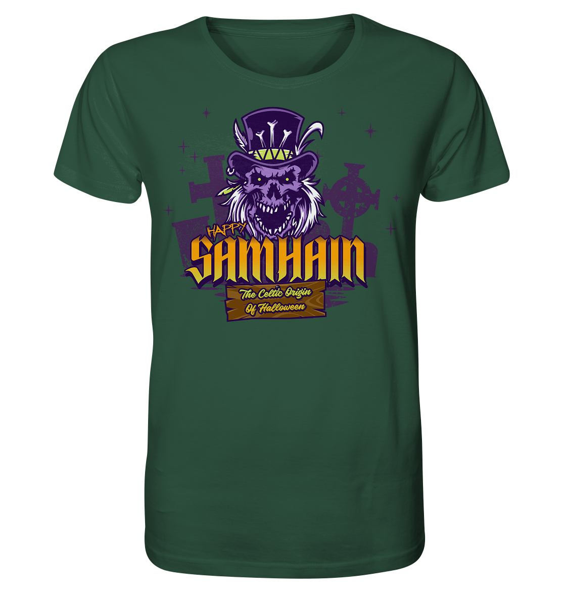 Happy Samhain "The Celtic Origin Of Halloween" - Organic Shirt