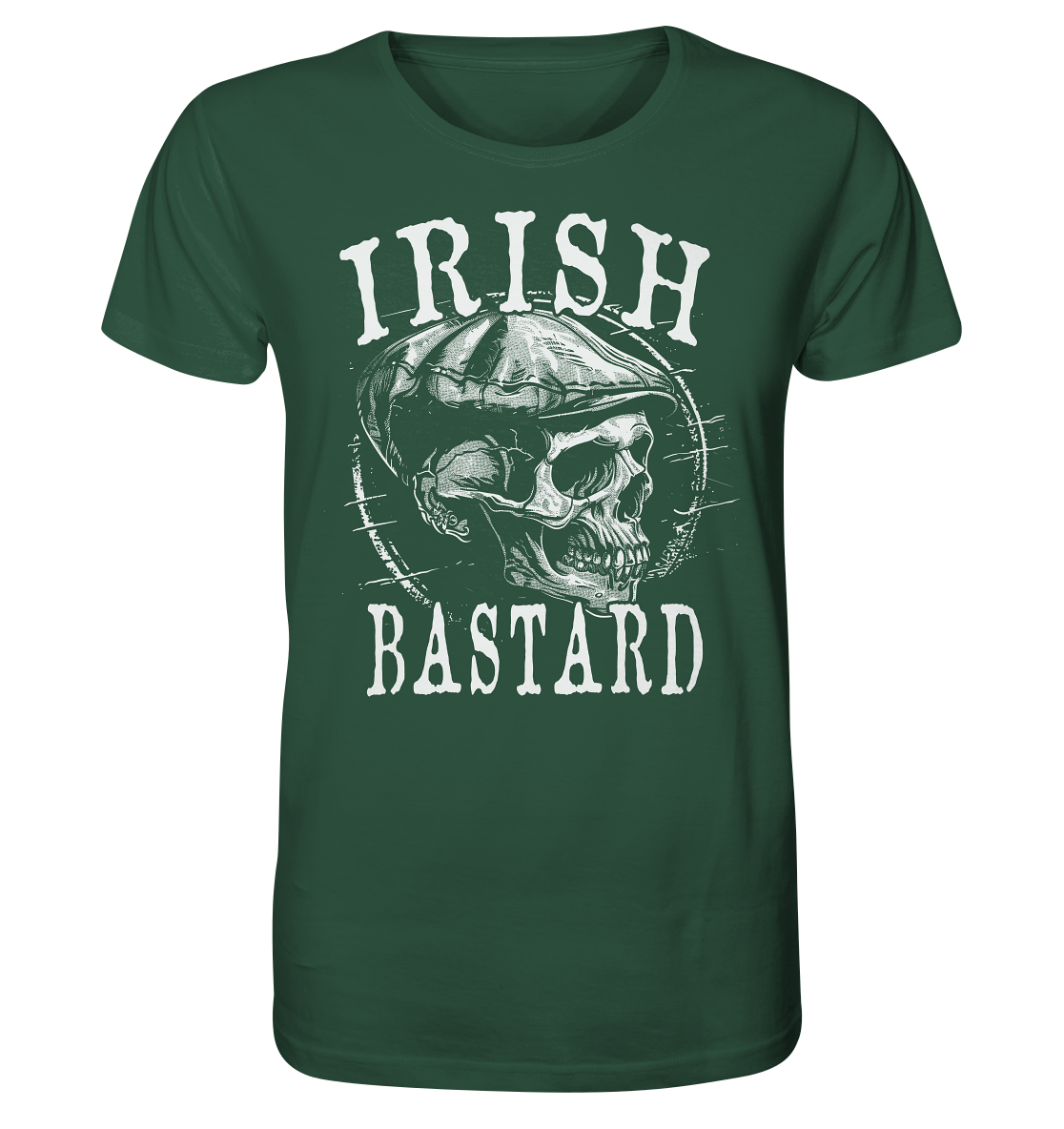 Irish Bastard "Flatcap-Skull I" - Organic Shirt