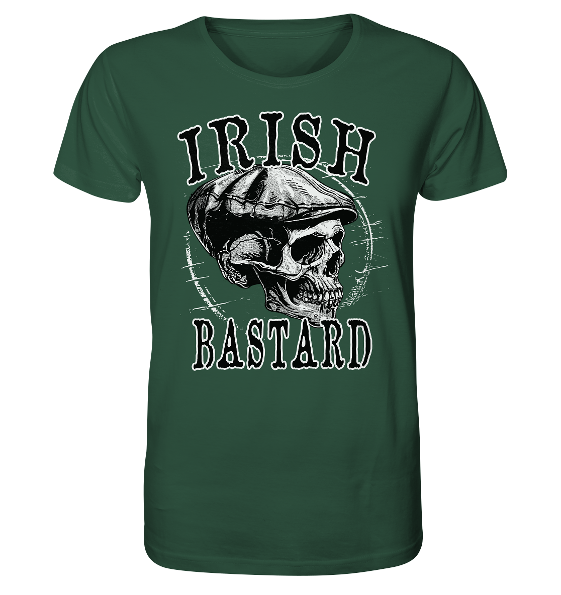 Irish Bastard "Flatcap-Skull II" - Organic Shirt