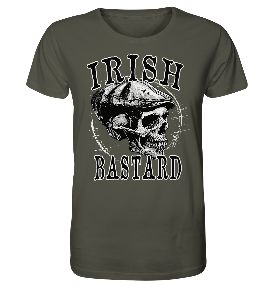 Irish Bastard "Flatcap-Skull II" - Organic Shirt