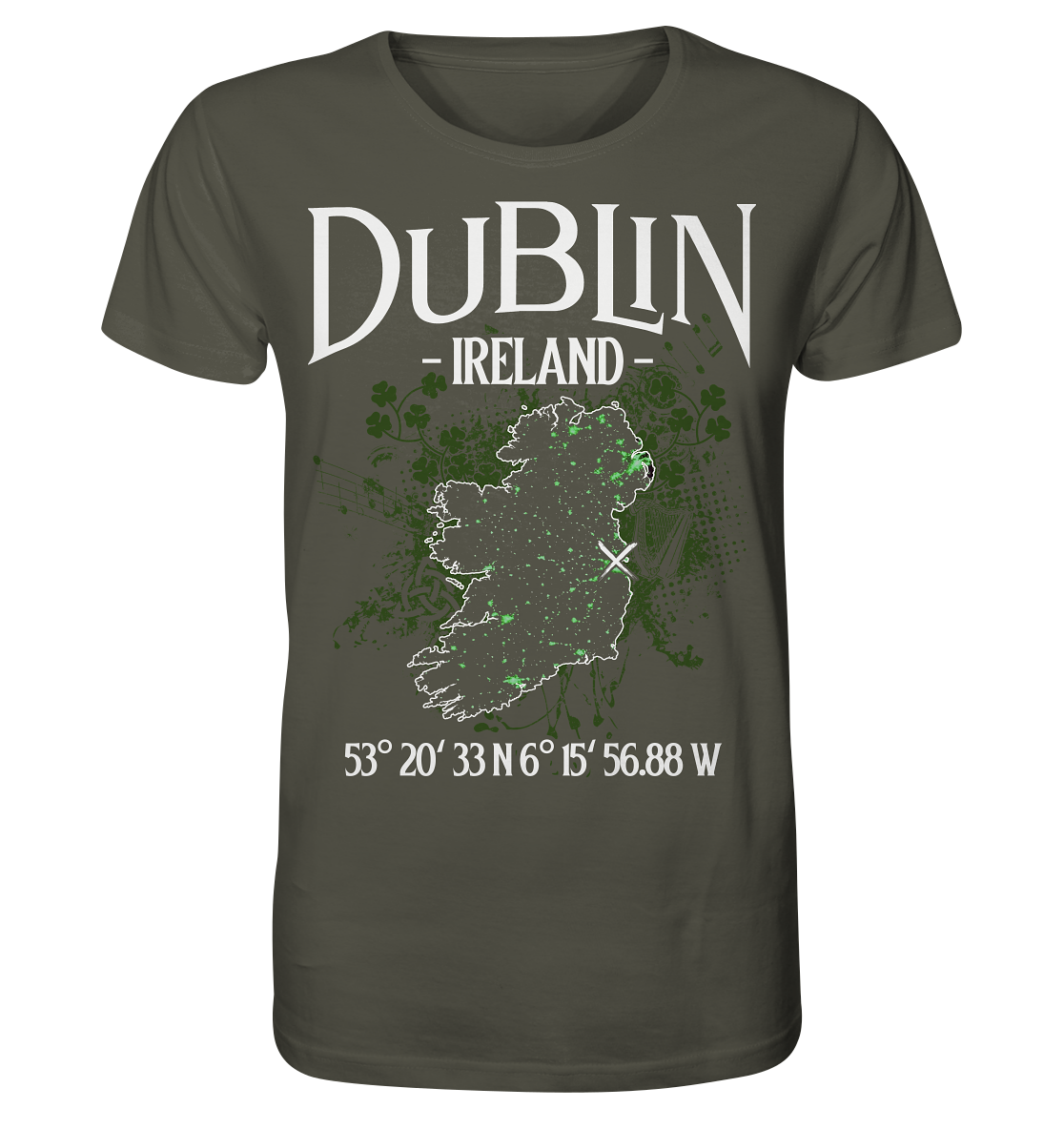 Dublin "Ireland / Coordinates" - Organic Shirt