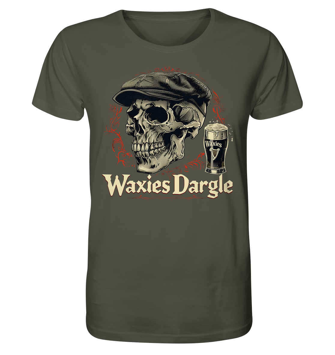 Waxies Dargle "Flatcap / Skull I"  - Organic Shirt