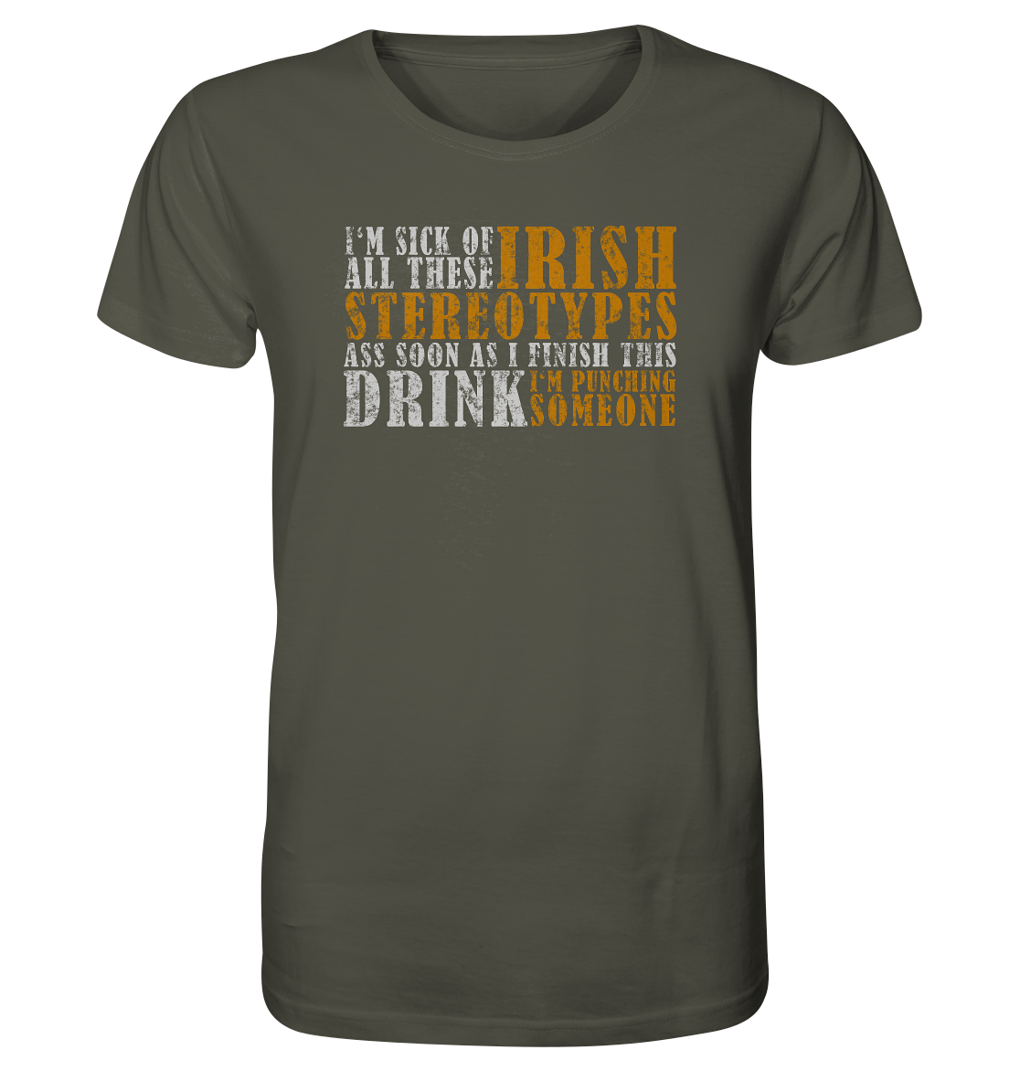 Irish Stereotypes "Punching Someone I" - Organic Shirt