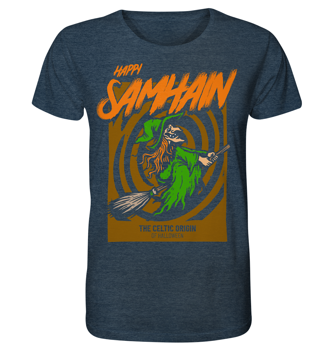 Happy Samhain "Witch" - Organic Shirt (meliert)