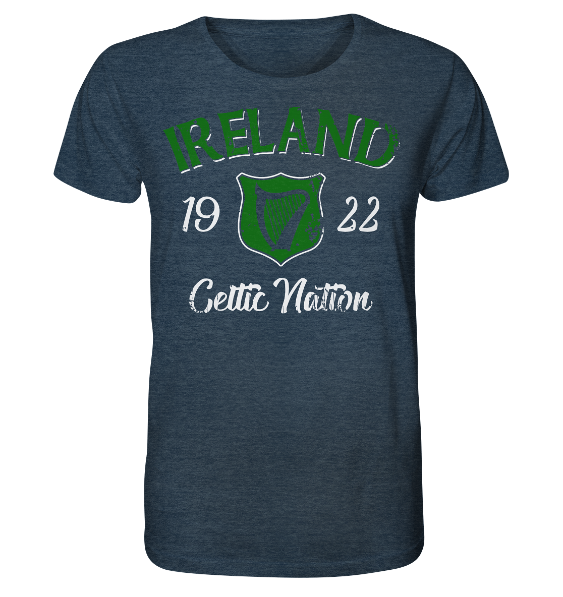 Ireland "Celtic Nation" - Organic Shirt (meliert)