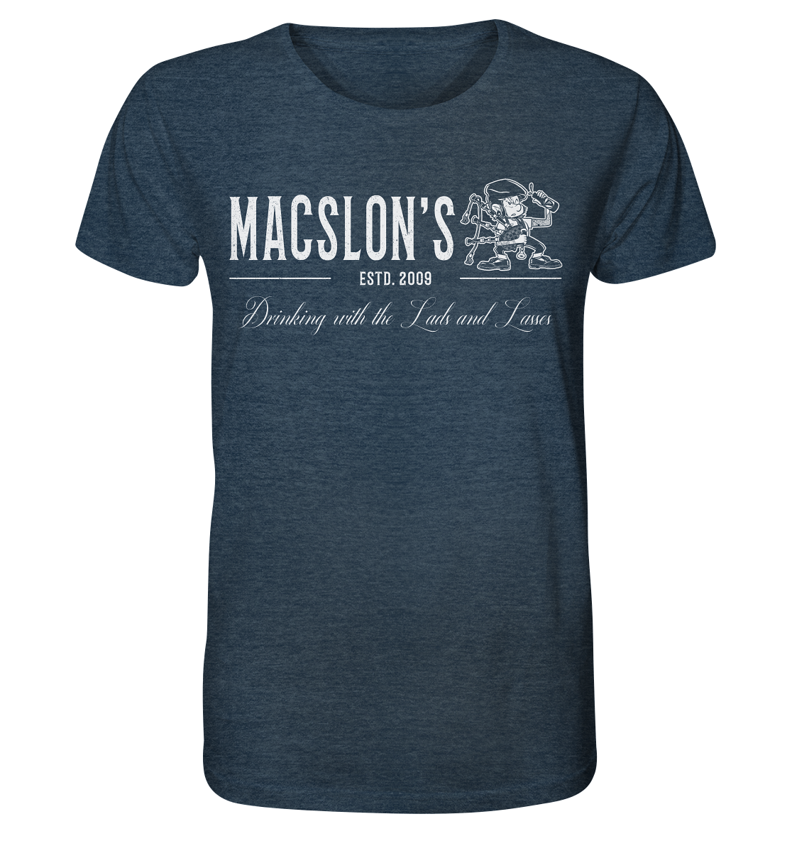 MacSlon's "Drinking With The Lads & Lasses" - Organic Shirt (meliert)