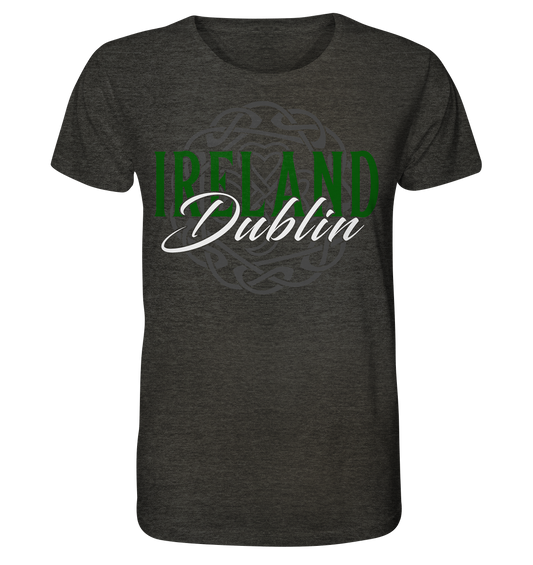 Ireland / Dublin "Celtic Knot" - Organic Shirt (meliert)