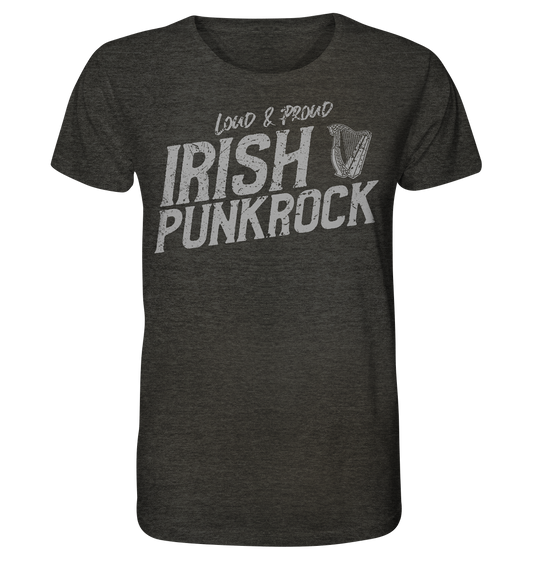 Irish Punkrock "Loud & Proud" - Organic Shirt (meliert)