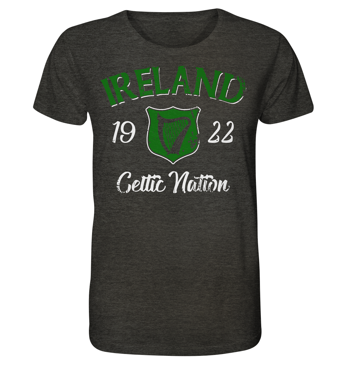 Ireland "Celtic Nation" - Organic Shirt (meliert)