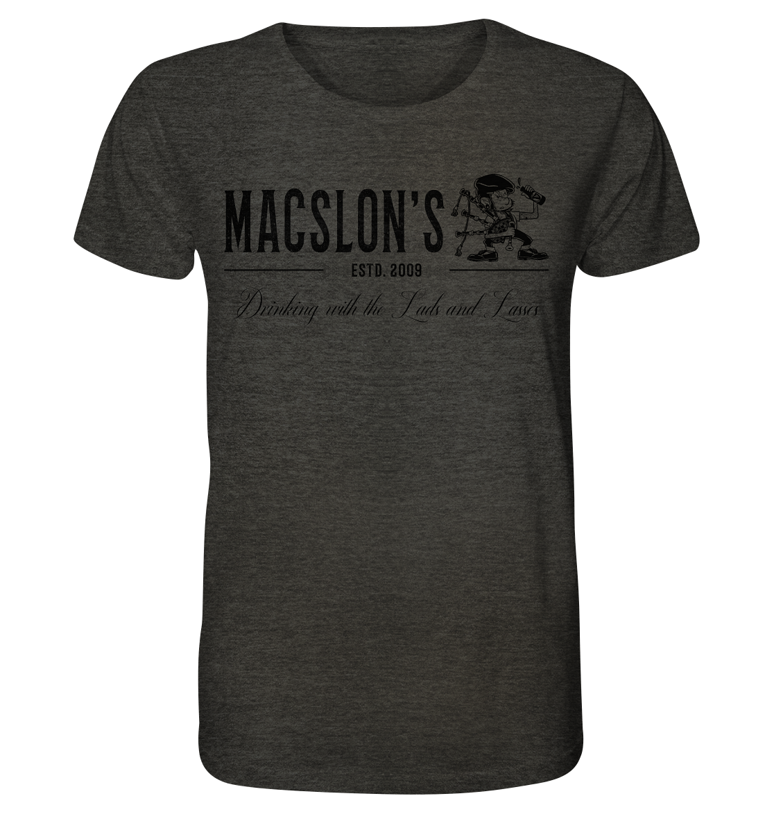 MacSlon's "Drinking With The Lads & Lasses" - Organic Shirt (meliert)