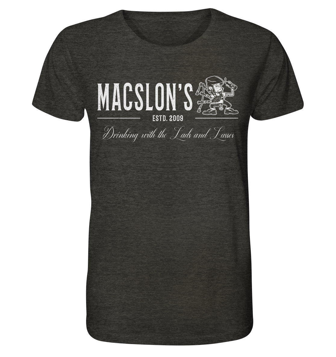 MacSlon's "Drinking With The Lads & Lasses" - Organic Shirt (meliert)