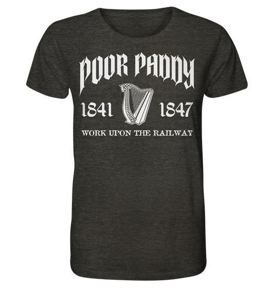 Poor Paddy "Work Upon The Railway" - Organic Shirt (meliert)