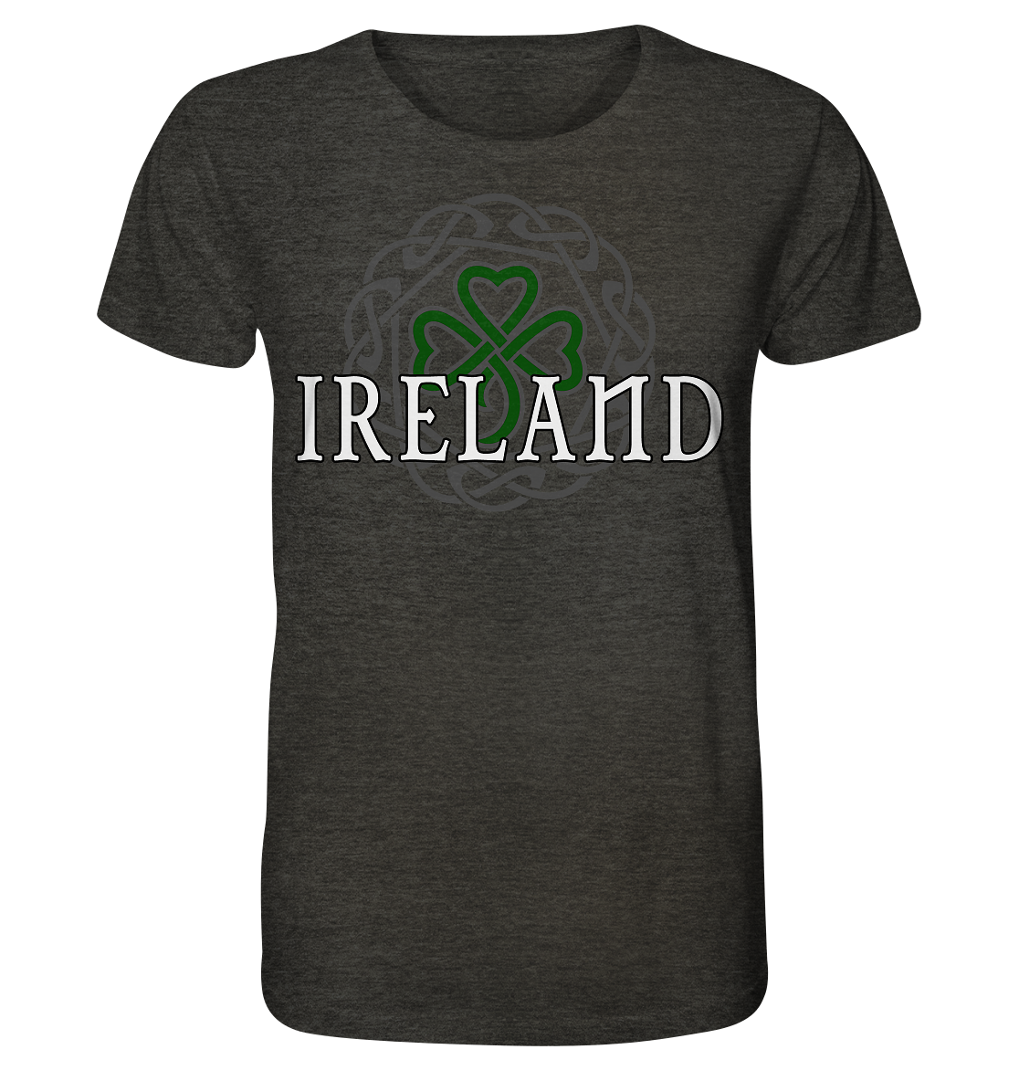 Ireland "Celtic Knot / Shamrock" - Organic Shirt (meliert)