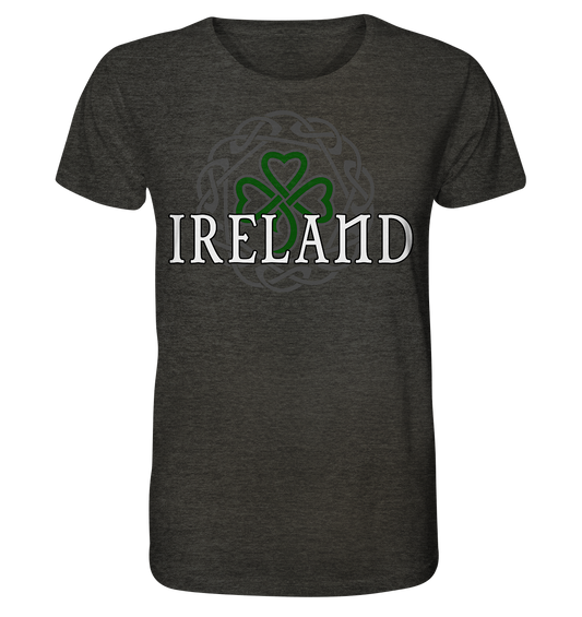 Ireland "Celtic Knot / Shamrock" - Organic Shirt (meliert)