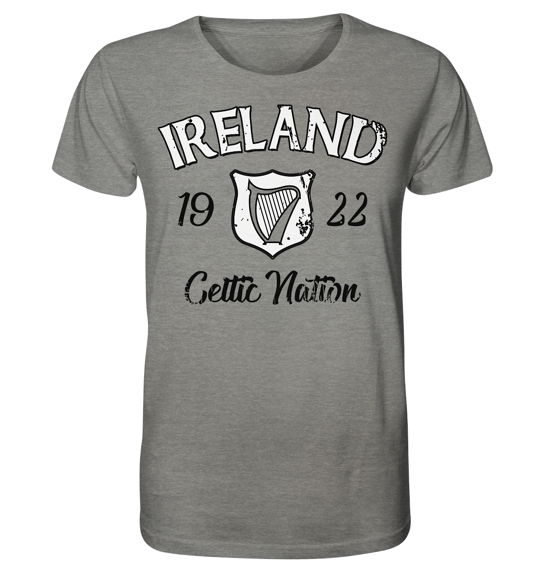 Ireland "Celtic Nation" - Organic Shirt (meliert)