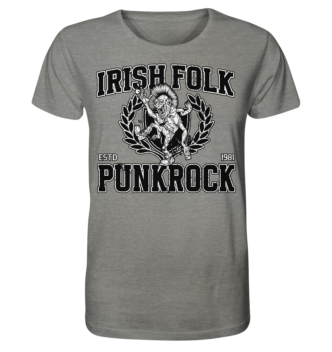 Irish Folk Punkrock "Estd. 1981" - Organic Shirt (meliert)