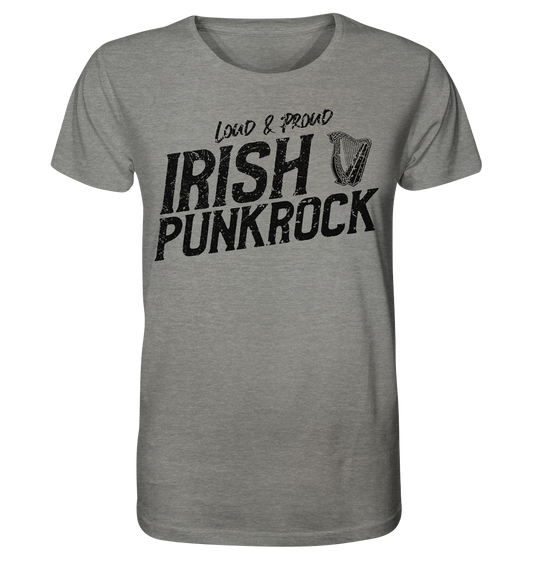 Irish Punkrock "Loud & Proud"  - Organic Shirt (meliert)