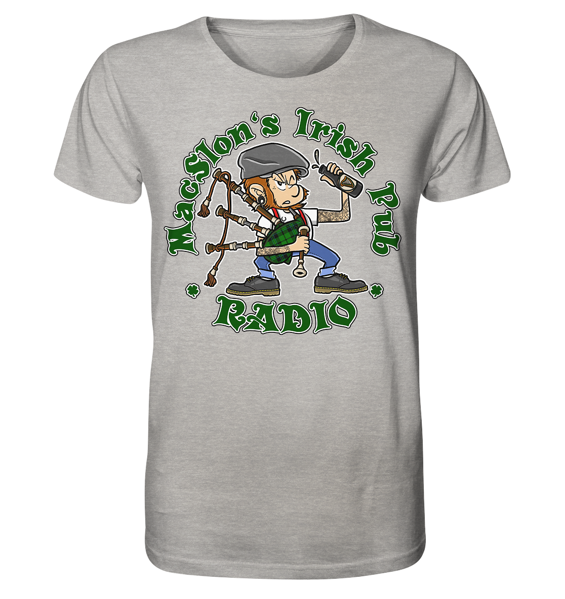 MacSlon's Radio "Classic Logo" - Organic Shirt (meliert)