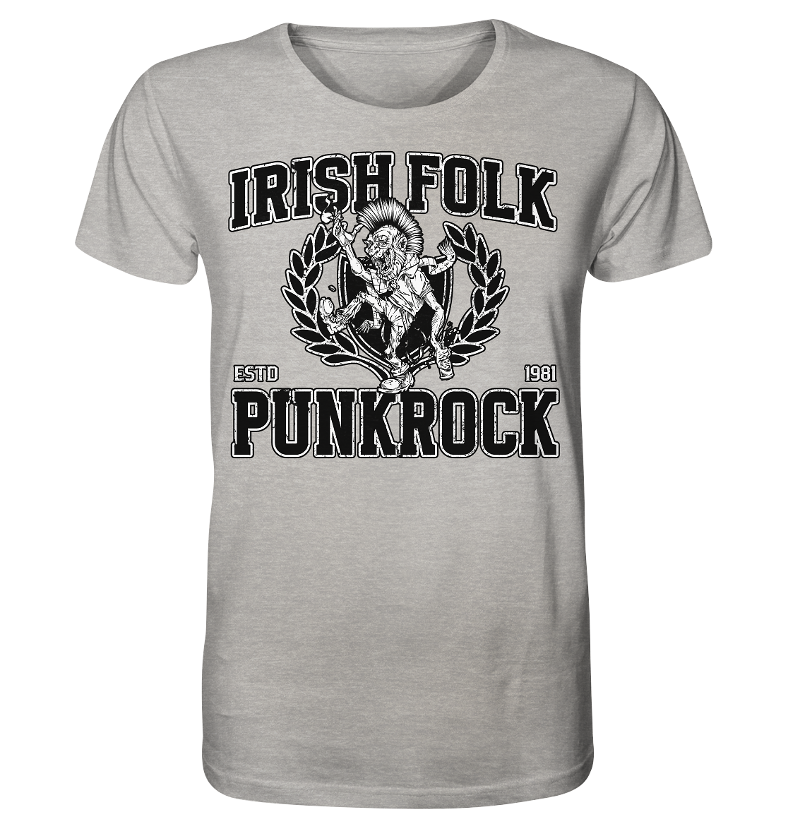 Irish Folk Punkrock "Estd. 1981" - Organic Shirt (meliert)