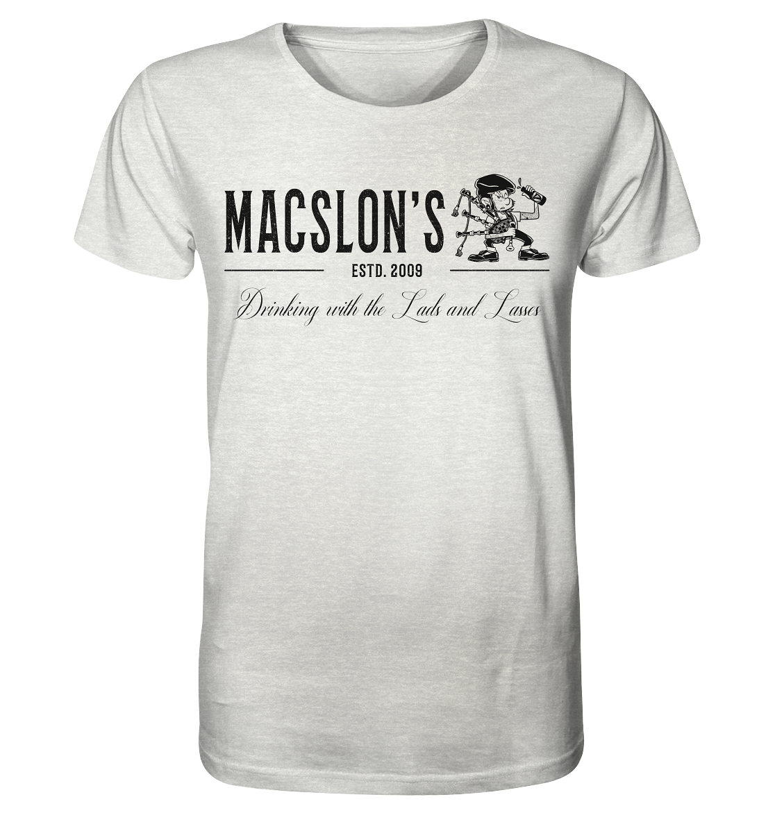 MacSlon's "Drinking With The Lads & Lasses" - Organic Shirt (meliert)